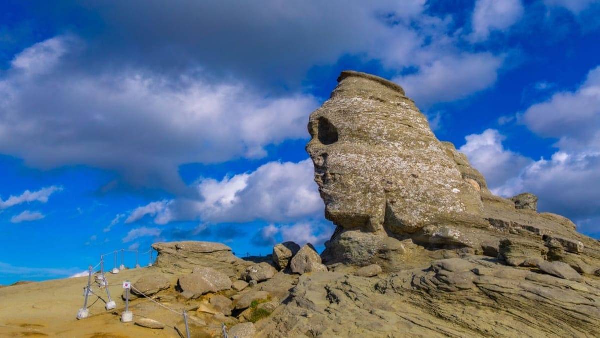 Fotografie cu Sfinxul de pe Platoul Bucegi