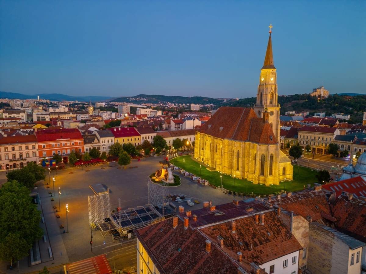 Imagine panoramica centru istoric Cluj Napoca